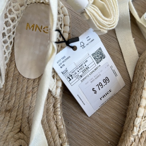 MANGO Espadrille Flats NWT. - Picture 7 of 9